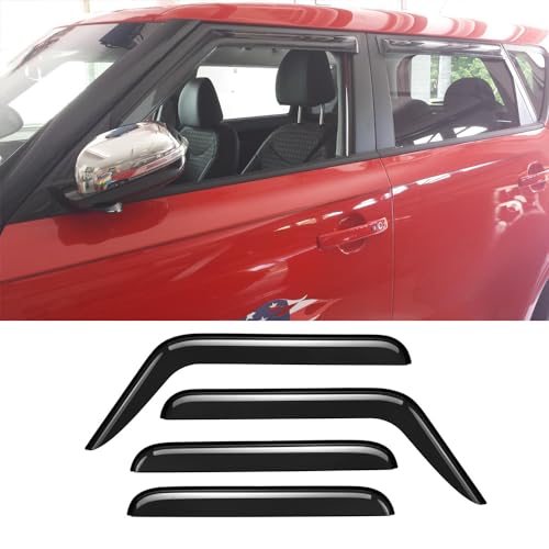 94367 Sunproof Waterproof Side Window Wind Deflector, 4pcs Protective Replacements Rain Guards Set, Window Visor fit for 2014-2019 Kia Soul - size: 2014-2019 Kia Soul