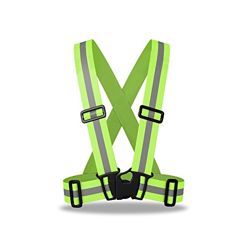 zojo Reflective Vest | Lightweight, Adjustable & Elastic | Safety & High Visibility for Running, Jogging, Walking,Cycling | Fits Outdoor Clothing (1 Pack, Neon Yellow) - color: 1pc-neon Yellow