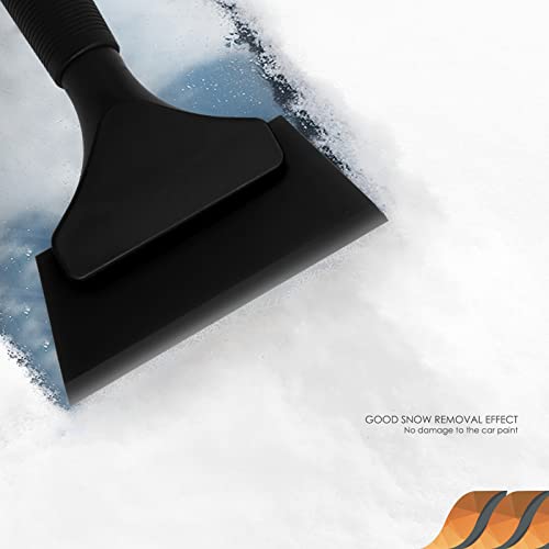 EHDIS Small Squeegee 5 inch Rubber Window Tint Windshield Scraper for Car,Glass, Mirror, Shower, Door,Bathroom Cleaning Ice Snow Scraper (Pure Black) - color: Pure Black