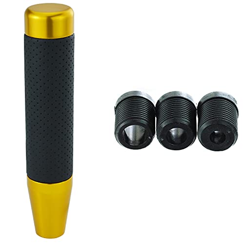 Abfer Tall Shift Knob Car Long Shifting Head Replace Weighted Gear Stick Shifter Knob Extension Fit Most Manual Automatic Transmission Vehicle, Gold - color: Gold-1