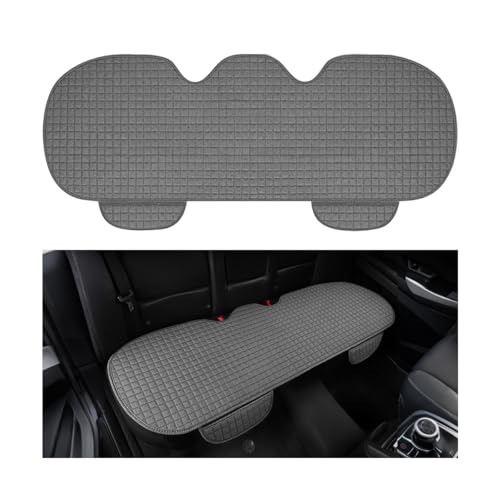 Car Back Seat Cover, Breathable Waterproof Vehicle Rear Bench Protector with Storage Pocket, Comfortable Automotive Back Seat Cushion Pad, Universal for SUV RV Truck (Gray) - color: Gray