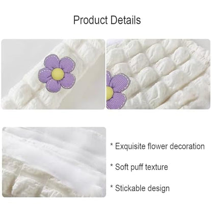 Car Seat Belt Cover Pad, 2 Pack Flower Car Accessorie Seatbelt Covers Cushion Neck Shoulder Strap Protector Universal Seat Belt Cover for Adults and Kids (Purple and Yellow) - color: Purple and Yellow