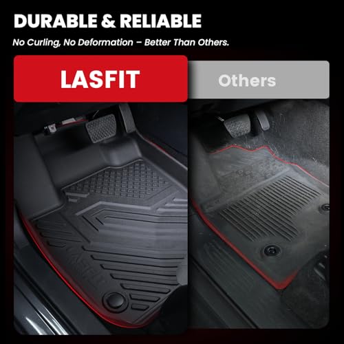 LASFIT Floor Mats & Trunk Mat with Backrest Mat for Honda Pilot 2023-2025 2026, Split & One-Piece Foldable Seating All Weather TPE Floor Liners 1st & 2nd & 3rd Row & Cargo Mat with Seatback Mat, Black - style: 5）For Honda Pilot | ‎2023-2026 | Combo Set