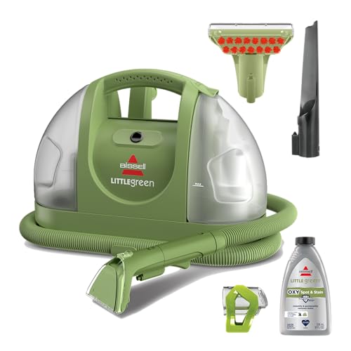 BISSELL Little Green Multi-Purpose Portable Carpet and Upholstery Cleaner, Car and Auto Detailer, with Exclusive Specialty Tools, Green, 1400B - style: Little Green