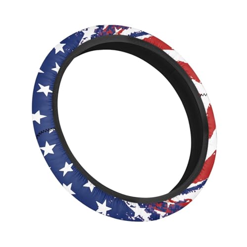 4th of July Steering Wheel Covers for Golf Carts Golf Cart Accessories Club Car Anti-Slip Size 13 3/4 13.5 14 Inch Odorless Comfy Steering Wheel Cover Gift for Women Men - color: 4th of July