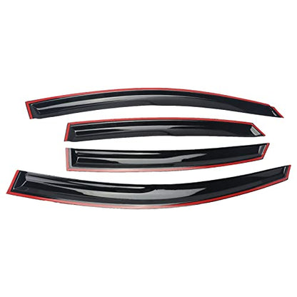 Tape-On Window Visors Deflectors Rain Guards 4 Piece Set ‎Compatible with 2012-2015 Honda Civic Sedan 94462 - size: 2012-2015 Honda Civic