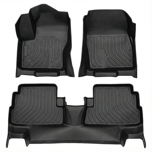 Escape Floor Mat - All Weather Waterproof Durable Anti-Slip Odorless TPE Front and Rear Row Set Custom-Fit High-Edge Floor Liner Compatible with 2015-2019 Ford Escape - size: for Ford Escape 2015-2019