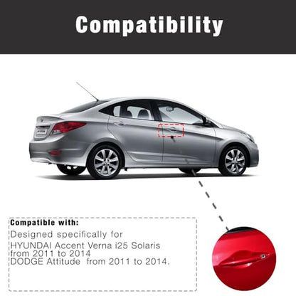 SEGADEN Chrome Door Handle Cover Trims Compatible with HYUNDAI Accent Verna i25 Solaris DODGE Attitude 2011-2014 XG2112A