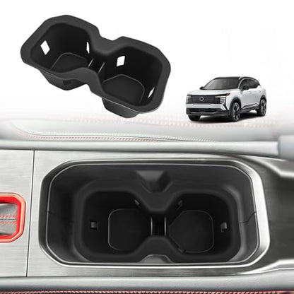 Muslogy Center Console Cup Holder Inserts Compatible with 2025 2026 Nissan Kicks Accessories Middle Console Armrest Front Drink Stopper Non-Slip Silicone Rubber Organizer Drink Cup Holder Organizer - size: ‎Cup Holder