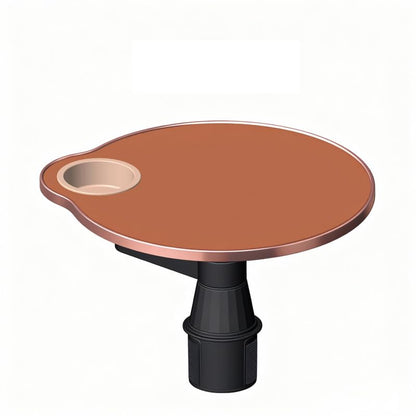 Car Tray Table, 360° Rotating Front Seat Laptop Desk with Adjustable Arm, Multifunctional Floating Table with Cup Holder for Driver & Passenger, Universal Fit 70–100mm(Amber Orange) - color: Amber Orange