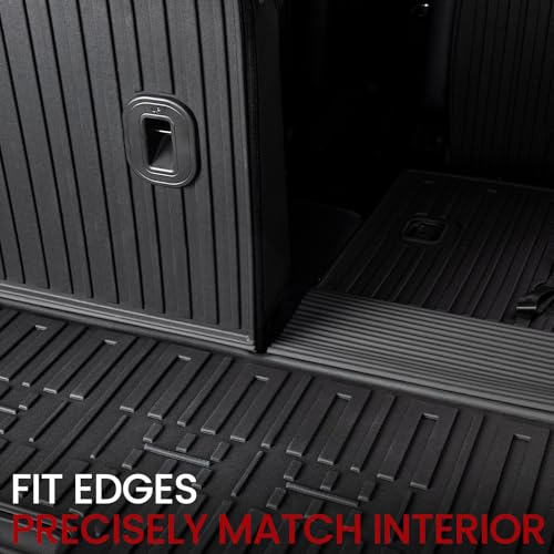 Cargo Mat with Backrest Mats for 2020-2025 Kia Telluride 7/8 Passenger Car Mats Accessories, All Weather TPE Interior Protectors Cargo Liner Trunk Mat(Cargo Mat with Backrest Mats) - size: Cargo Mat + Backrest Mats