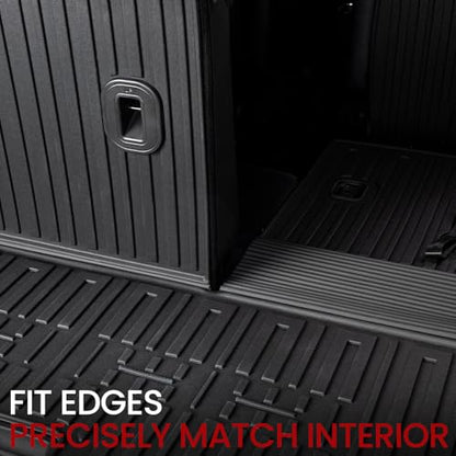 Cargo Mat with Backrest Mats for 2020-2025 Kia Telluride 7/8 Passenger Car Mats Accessories, All Weather TPE Interior Protectors Cargo Liner Trunk Mat(Cargo Mat with Backrest Mats) - size: Cargo Mat + Backrest Mats