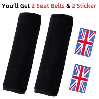 2 Pack Soft Seat Belt Cover Pad - Comfortable Seatbelt Covers for All Cars and All Ages - Seat Belt Extender Shoulder Pad - Seatbelt Cushion for Backpack - size: UK Flag