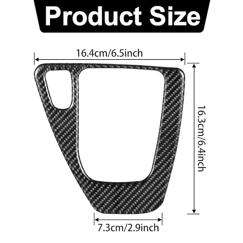 WINKA Car Gear Shifter Panel Cover Compatible with BMW E90 3 Seires Gear Shift Knob Frame Trim Carbon Fiber Interior E92 E93 325i 328i 330i 335i 2006-2012 Gear Box Shifter Panel for Car Accessories