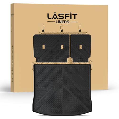 LASFIT Floor Mats&Cargo Backrest Mat for Ford Edge 2015-2024,Costom Fit All Weather Protection TPE Easy Clean Floor Liners, Keep Your Car Trunk Clean and Tidy,1pcs. - style: 10) Edge| 15-24 | Cargo&Seatback