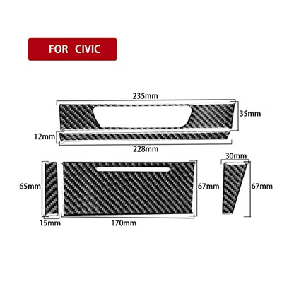 Auto Center Console Seat Heated Buttons Frame Panel Sticker Real Carbon Fiber Interior Trim Compatible with Honda Civic 9 Coupe/Sedan 2013 2014 2015 Accessories Black - A - color: Center Console Seat Heated Buttons Frame Panel - a