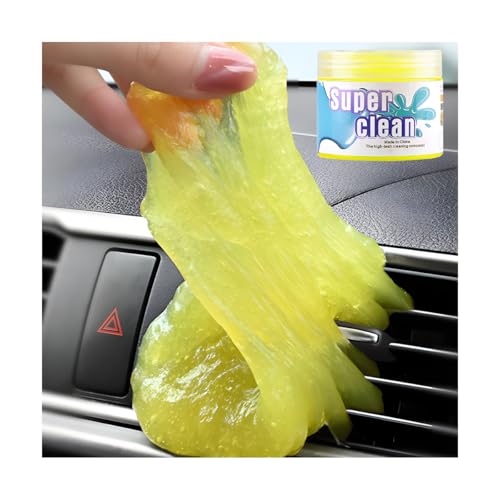 Car Cleaning Gel, Vehicle Dust Detailing Putty Slime Cleaner Kit for Air Vent, Reusable Automotive Interior Detail Clean Mud Removal Tool, Universal for SUV Sedan Truck (Yellow) - color: Yellow