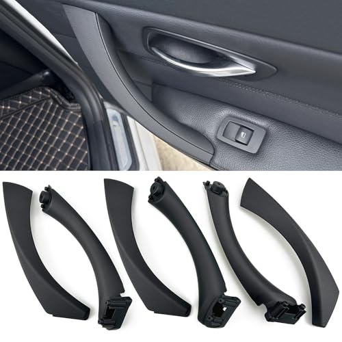 Car Door Handle for BMW 3 Series E90 E91 2006-2012 Interior Door Handles Replace Cover Car Door Handle Assembly 323i 325i 328i 330i 335i (Black) - color: Black
