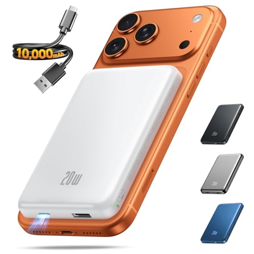 Portable Charger for Magsafe Power Bank - 10000mAh Magnetic Phone Charger, USB-C 20W PD Fast Charging, Slim Wireless Battery Pack for iPhone 17/16/15/14/13 Series,for Travel Cruise Essentials-Pearl - color: Pearl