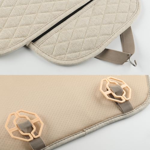West Llama Linen Car Seat Covers,Bottom Seat Covers for Cars Include 2 Piece Front Driver Seat Pad Mat Universal Fits 90% Vehicles,SUVs,Cars,Sedans(2Piece-Beige) - color: B-Beige, size: 2 Front Bottom Seat Covers