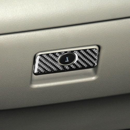Carbon Fiber Copilot Storage Box Handle Cover Trim Compatible with Compatible with Toyota Camry 2007 2008 2009 2010 2011 Interior Accessory - color: Black 21