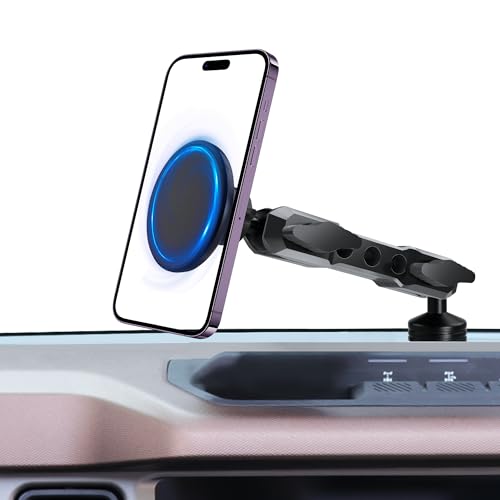Phone Mount Holder for Ford Bronco 2021 2022 2023 2024 2025 2026 2/4 Door, MagSafe Phone Mount, Magnetic Phone Holder for iPhone 17-12 Series, for Ford Bronco Accessories (Not for Bronco Sport) - size: Magnetic
