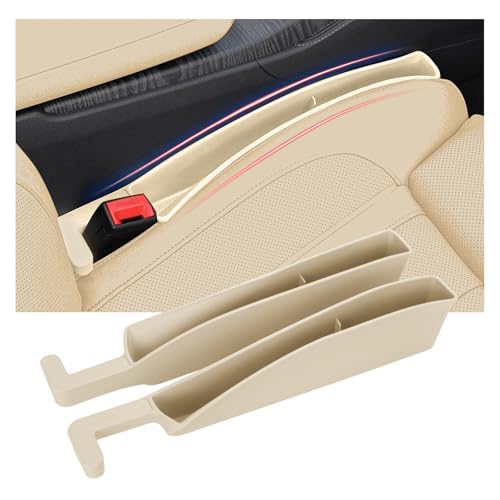 Car Seat Gap Filler, Seat Gap Organizer with Phone Holder, Car Seat Accessories, Car Organizer Fit SUV Truck-2PCS Beige - color: Beige, size: Standard
