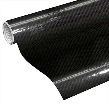VViViD+ True Gloss Carbon Black, Vinyl Wrap Film Roll (1ft x 5ft) - size: 1ft x 5ft