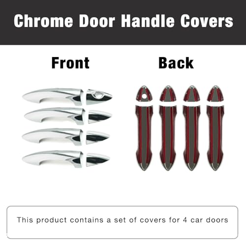 SEGADEN Chrome Door Handle Cover Trims Compatible with HYUNDAI Accent Verna i25 Solaris DODGE Attitude 2011-2014 XG2112A