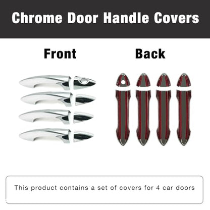 SEGADEN Chrome Door Handle Cover Trims Compatible with HYUNDAI Accent Verna i25 Solaris DODGE Attitude 2011-2014 XG2112A