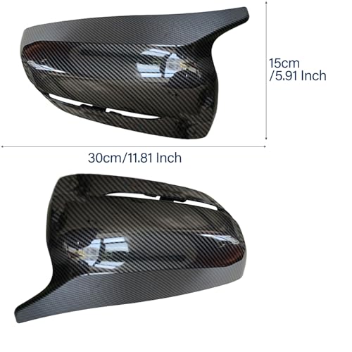 Carbon Fiber Side Mirror Caps Replacement for 2017-2022 B-MW 3 Series G20 320i 325i 330i 5 Series G30 525i 530i 540i M Sport Accessories