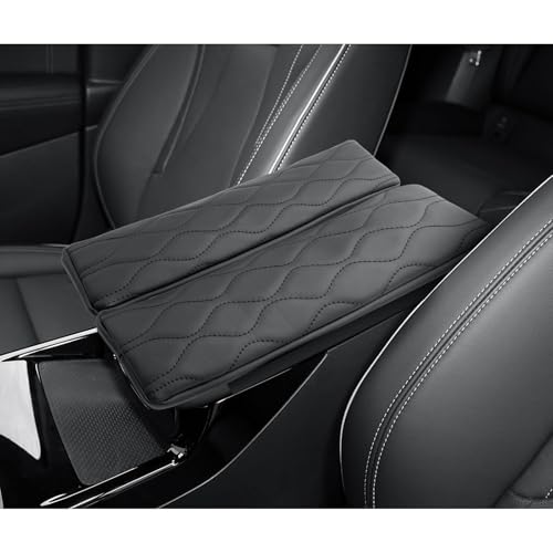 CDEFG 2Pcs for 2021-2024 Buick Envision Center Console Cover for 2021 2022 2023 2024 Buick Envision Accessories Armrest Cover 2021-2024 Envision Middle Console Pad Arm Rest Cushion Leather Cover - color: Thin Leather for 2021-2024 Envision