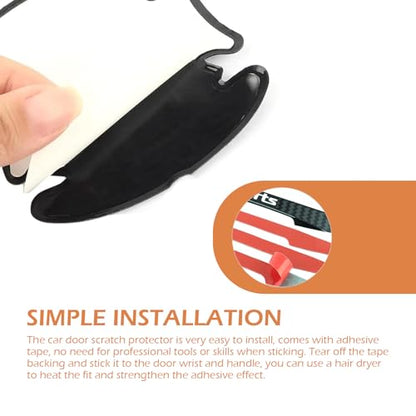 8PCS Car Door Handle Protector, Sport Car Door Handle Scratch Protectors, Doors Handle Bowl Sticker Paint Guard Cover, Auto Accessories for Most Vehicle