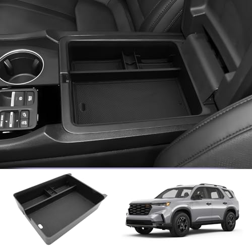 Center Console Organizer Compatible with 2023 2024 2025 Honda Pilot & 2024 2025 Ridgeline & 2024 2025 2026 Honda Passport Accessories Armrest Console Organizer Armrest Organizer Insert Tray (Black B) - color: 2023-2025 Pilot Console Organizer Black B
