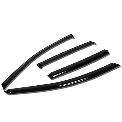 Auto Dynasty Window Visors Compatible with 12-16 Honda CR-V, 4Pcs Front & Rear Tape-On Window Vent Visor Deflectors Rain Guard, Glossy Dark Smoke - size: 12-16 Honda CR-V