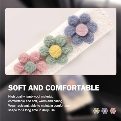 2 PCS Car Seat Belt Cover Pads & Tissue Box Set, Cute Flower Safety Seatbelt Covers Cushion, 9.4" x 2.5" Soft Plush Shoulder Strap Protector, Universal Seat Belt Cover for Adults and Kids - size: 2 Pcs Car Seat Belt Cover Pads & Tissue Box Set