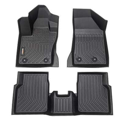 Binmotor-All Weather Car Floor Mats for Jeep Compass 2017-2026, Including 1st+2nd Row, TPE Floor Liners for Jeep Compass Accessories Car Mat-Black - style: 11) Car Mats for Jeep Compass (2017-2026)