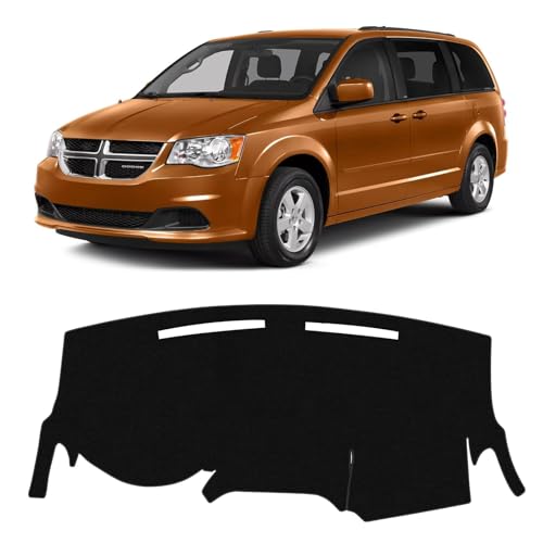KUST Black Dash Cover for Dodge Grand Caravan 2011-2020(SE,SXT,GT)/Chrysler Town & Country 2011-2016 Polyester Dashboard Cover Non-Slip Center Console Dash Cover Accessories for Grand Caravan - size: Grand Caravan 11-20(black)