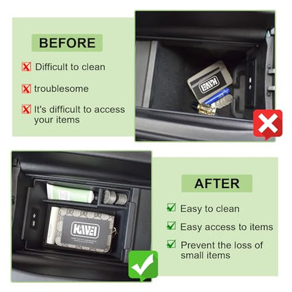 HGWEI Center Console Organizer Compatible with 2020-2026 Mercedes Benz GLE 350 450 580 AMG 53 63S Accessories, GLS 450 580 AMG 63 Armrest Storage Box Insert Tray (Not Fit with Cool Box)