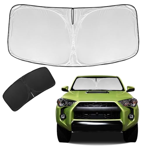 for Toyota 4Runner 2010-2024 2025 2026 Sun Shade Sunshade Windshield Cover - 4 Layers Front Window Shade for 4-Runner Custom Fit Sun Visor - 240T Retractable Shade Blocks UV Rays Car Accessories - size: for 4Runner 2010 - 2026