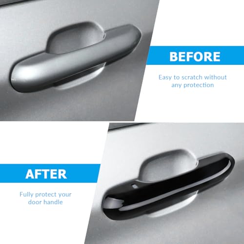Exterior Door Handle Cover Compatible for 2020 2021 2022 2023 2024 2025 Ford Explorer Accessories Door Handle Protector Trim（Glossy Black）