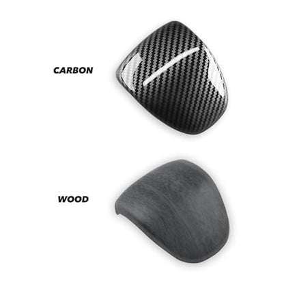 Car Knob Gear Protector, ABS Auto Shift Gear Cover, Gear Cover, Compatible with Kia Telluride 2020-2024 Accessories (Carbon Fiber Pattern) - color: Carbon Fiber Pattern