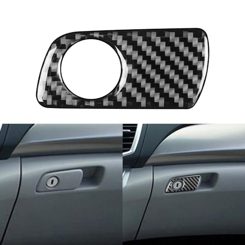 NVCNX Real Premium Carbon Fiber Compatible with Honda 9th Gen Accord 2013 2014 2015 2016 2017 Accessories Car Dash Co-Pilot Storage Box Handle Cover Interior Trim Black - B - color: Co-pilot Storage Box Handle - B