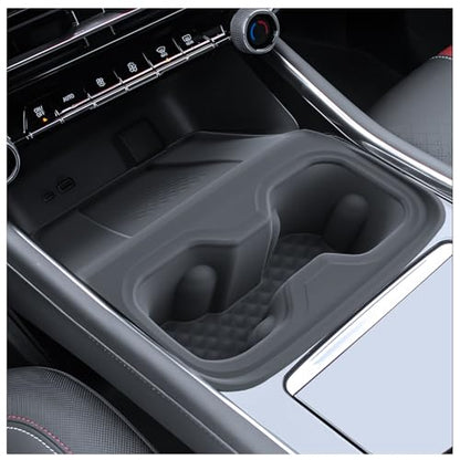 for 2-in-1 Cup Holder Insert&Wireless Charging Mat Silicone Materials Compatible with 2024-2026 Chevy Traverse - color: Traverse 24-26 Cup Holder