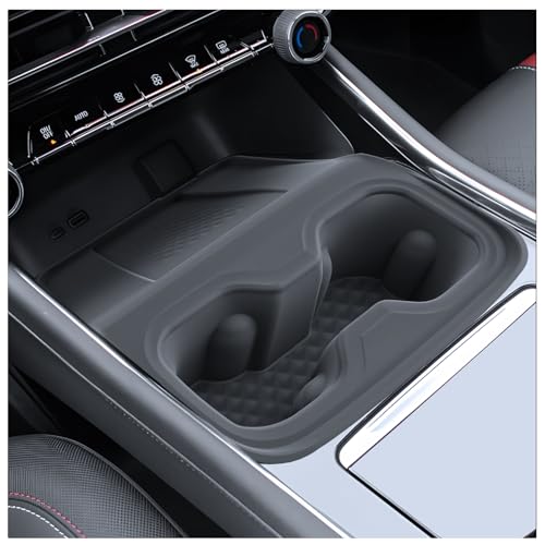 for 2-in-1 Cup Holder Insert&Wireless Charging Mat Silicone Materials Compatible with 2024-2026 Chevy Traverse - color: Traverse 24-26 Cup Holder