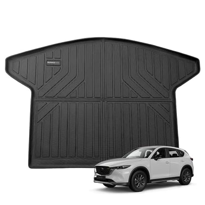 Auxko All Weather Cargo Mat Fit for Mazda CX-5 2025-2017 TPE Rubber Trunk Liner CX5 Accessory All Season Guard Odorless Anti-Slip Black - size: cx5|2017-2025|cargo mat