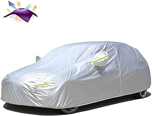 KouKou Oxford Hatchback Car Cover Waterproof All Weather, Fit Toyota Matrix, Honda Fit, VW Golf GTI, Hyundai Veloster, Ford Focus, Mini Cooper, Countryman etc. (178 x 72 x 59 inch) - size: C9-Fit hatchback length ( 165" to 178")