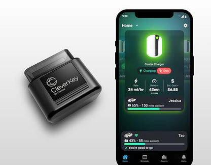 CleverCharge CleverKey Vehicle Interface Device; CK-111A - for use with CleverCharge Level 2 EV Chargers, OBD2 Port Installation, Bluetooth and Wi-Fi Enabled, FCC Compliant