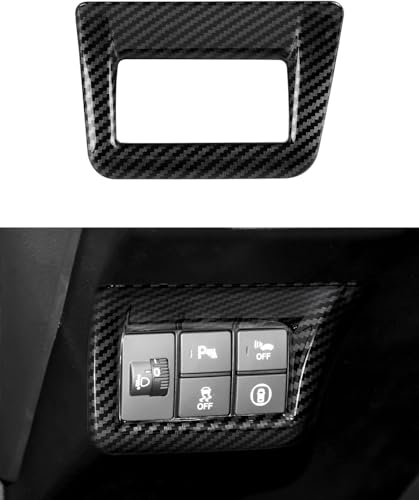Headlight Control Switch Cover Decals for Honda Civic 2022 2023 2024 2025 11th Gen Accessories ABS Carbon Fiber Interior Stickers - color: Headlight Control Cover