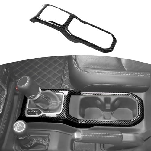 RT-TCZ for Jeep JL Gear Shift Cup Holder Panel Trim Cover for Jeep Wrangler JL JLU Gladiator JT 2018-2024 Carbon Fiber Interior Accessories - color: Carbon Fiber